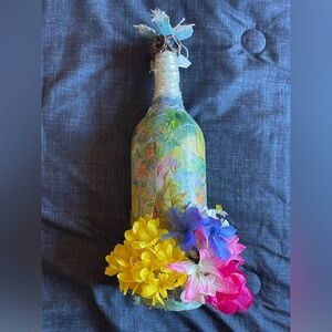 Bird of happiness Upcycled bottle art